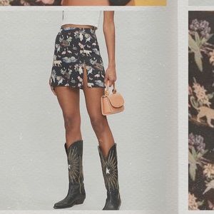 NEW Reformation Margot Wildlife Print Mini Skirt